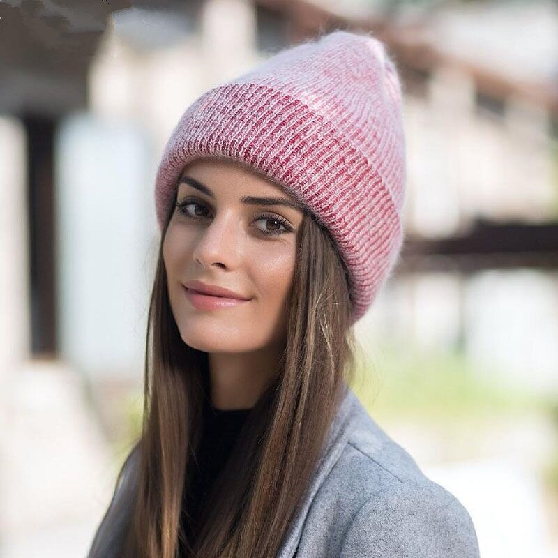 Women's Winter Hat with Rabbit Fur Women's Winter Hat with Rabbit Fur