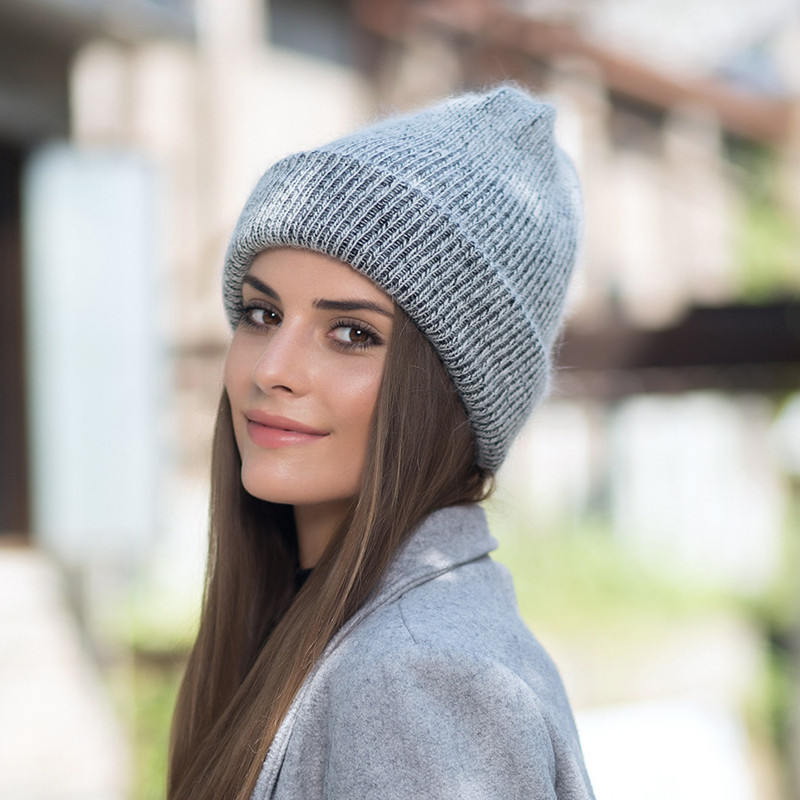 Women's Winter Hat with Rabbit Fur Women's Winter Hat with Rabbit Fur
