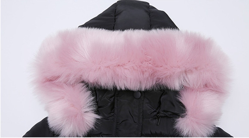 Girls Warm Winter Coat with Artificial Fur Girls Warm Winter Coat with Artificial Fur