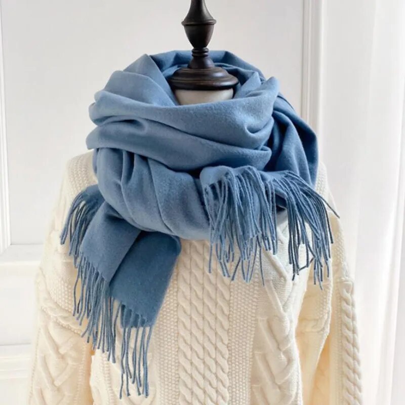 Women's Solid Color Cashmere Winter Scarf Women's Solid Color Cashmere Winter Scarf