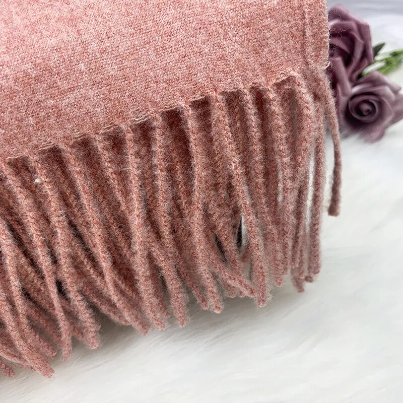 Women's Solid Color Cashmere Winter Scarf Women's Solid Color Cashmere Winter Scarf