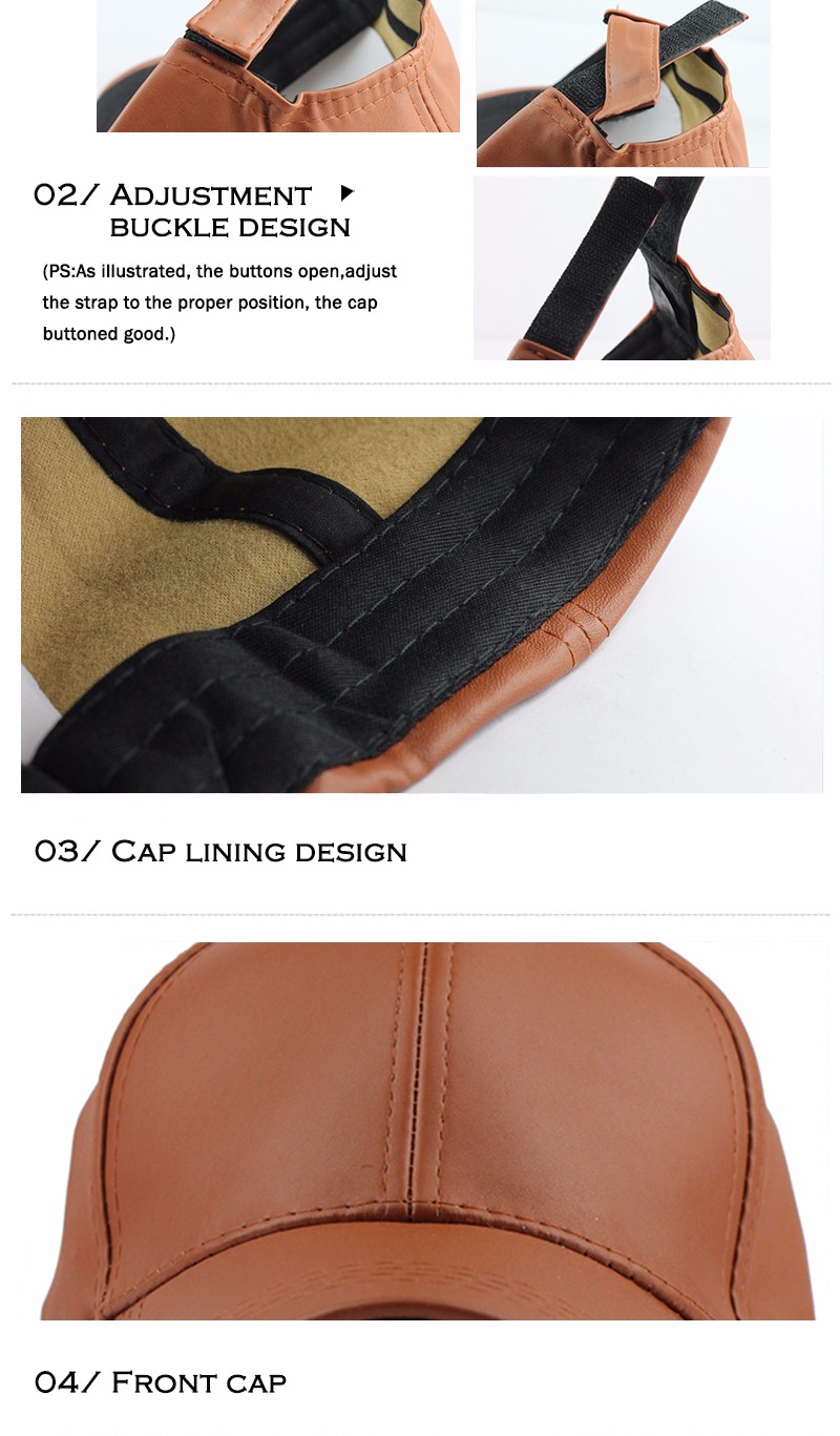 Men's Leather Winter Baseball Cap Men's Leather Winter Baseball Cap