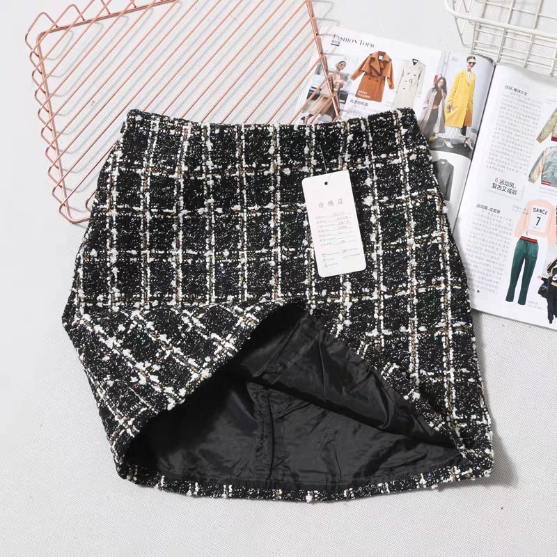 Winter Tweed Mini Skirt for Women Winter Tweed Mini Skirt for Women