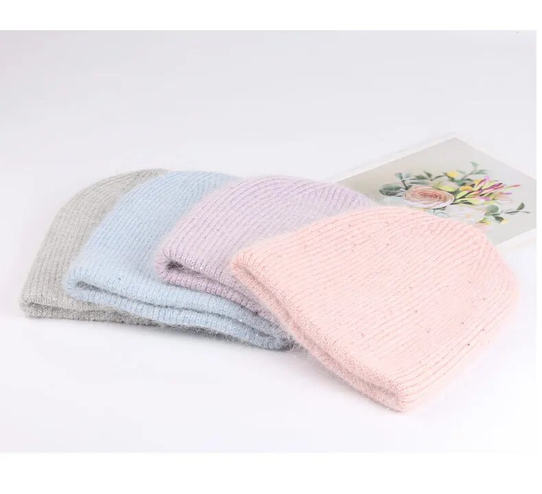 Women's Rabbit Fur Winter Beanie Women's Rabbit Fur Winter Beanie