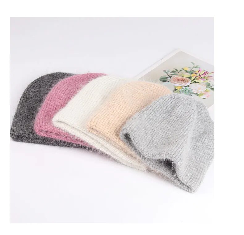 Women's Rabbit Fur Winter Beanie Women's Rabbit Fur Winter Beanie