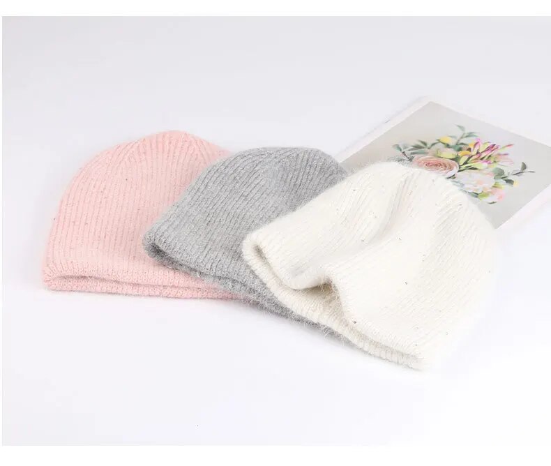 Women's Rabbit Fur Winter Beanie Women's Rabbit Fur Winter Beanie