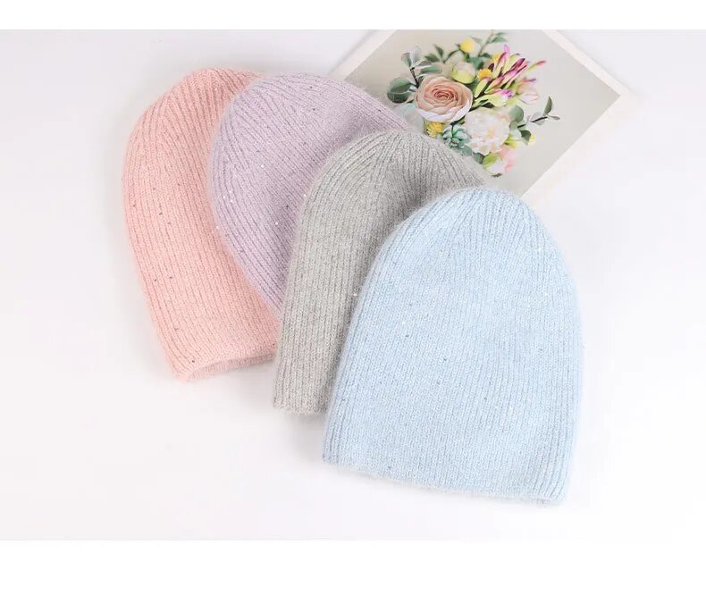 Women's Rabbit Fur Winter Beanie Women's Rabbit Fur Winter Beanie