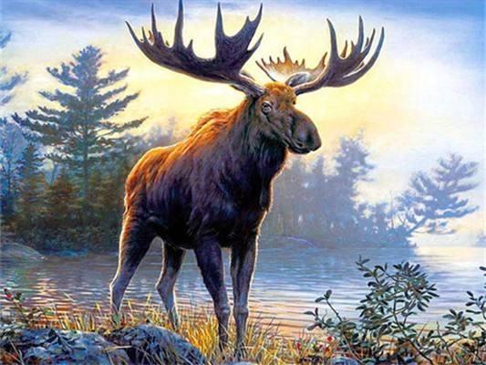 Winter Elk Diamond Painting Winter Elk Diamond Painting