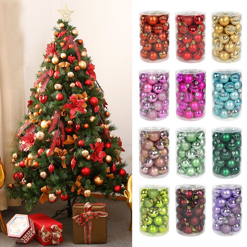 Colorful Christmas Tree Decoration Balls Set Colorful Christmas Tree Decoration Balls Set