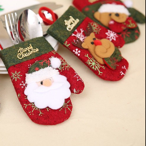 Christmas Party Table Decor Cutlery Holders 4 pcs Set Christmas Party Table Decor Cutlery Holders 4 pcs Set