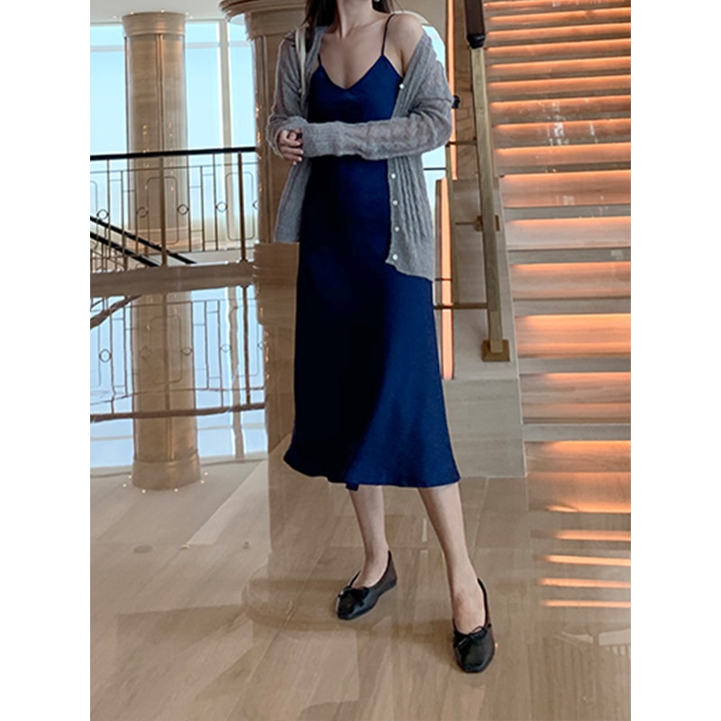 Women's Spaghetti Strap Satin Dress Women's Spaghetti Strap Satin Dress