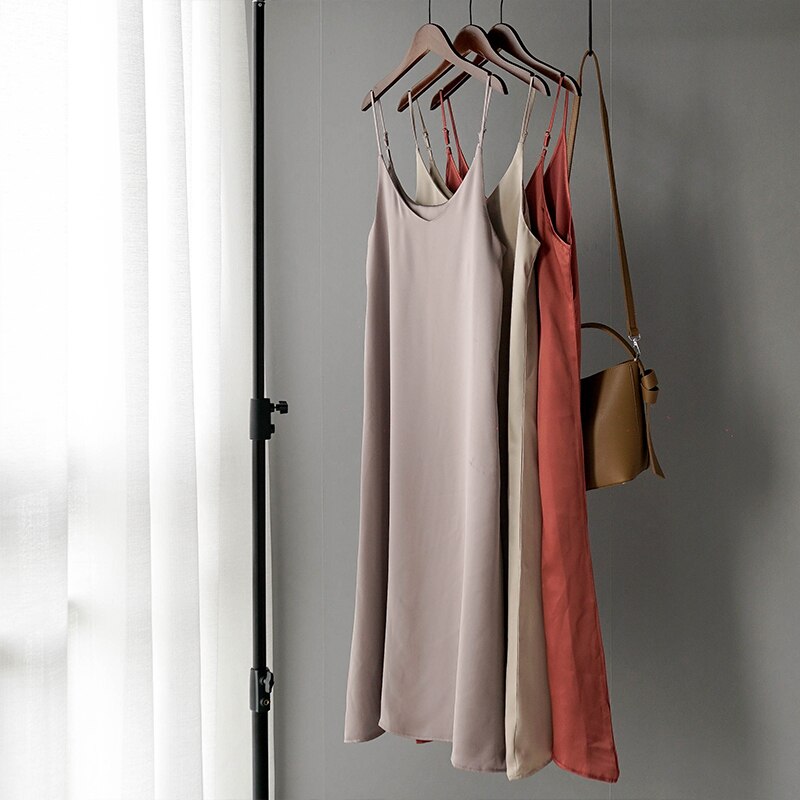Women's Basic Satin Dress Women's Basic Satin Dress
