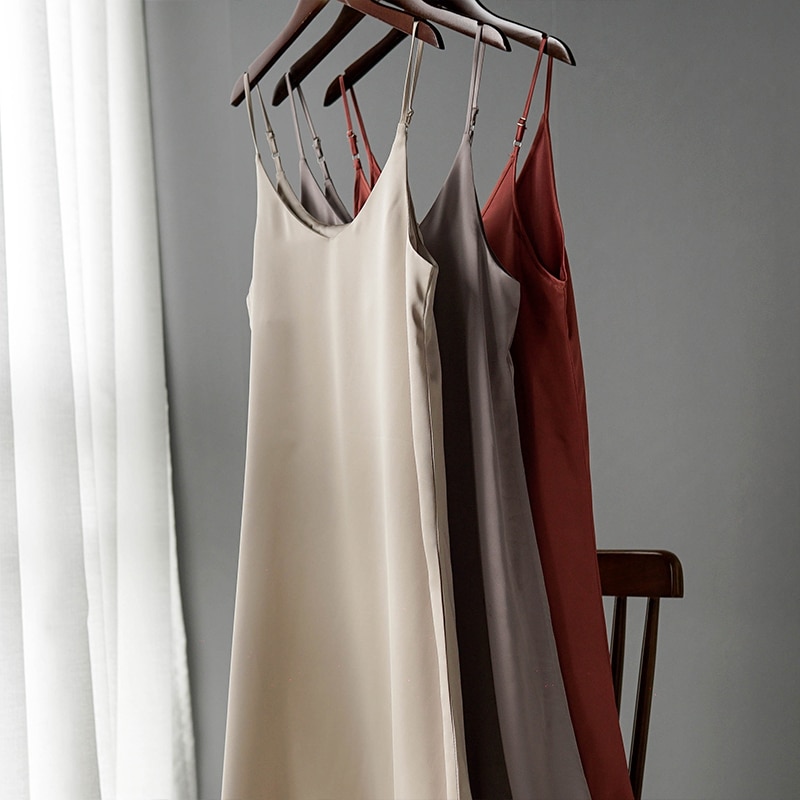 Women's Basic Satin Dress Women's Basic Satin Dress