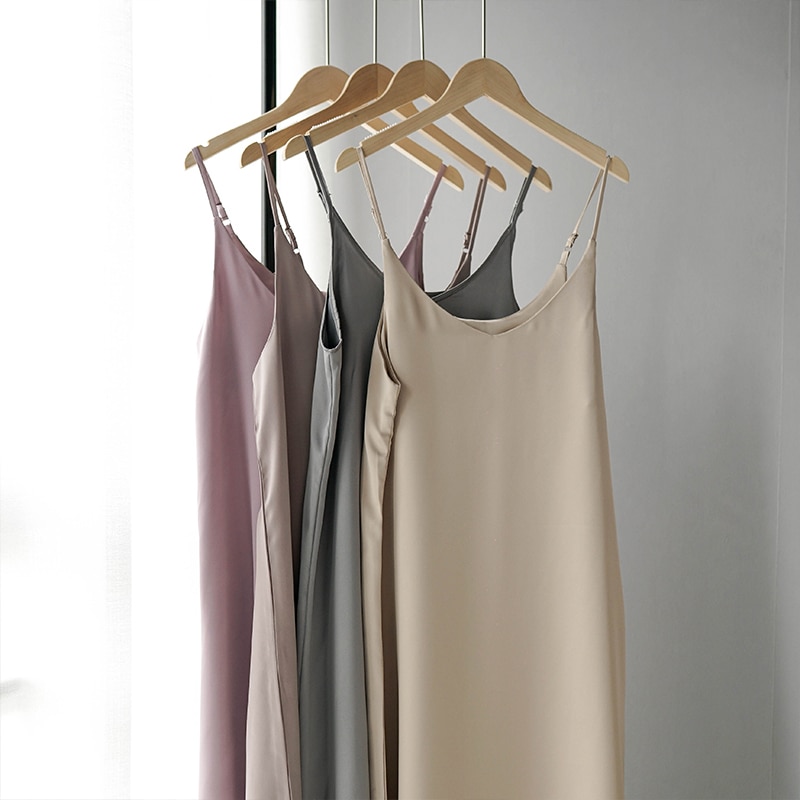 Women's Basic Satin Dress Women's Basic Satin Dress