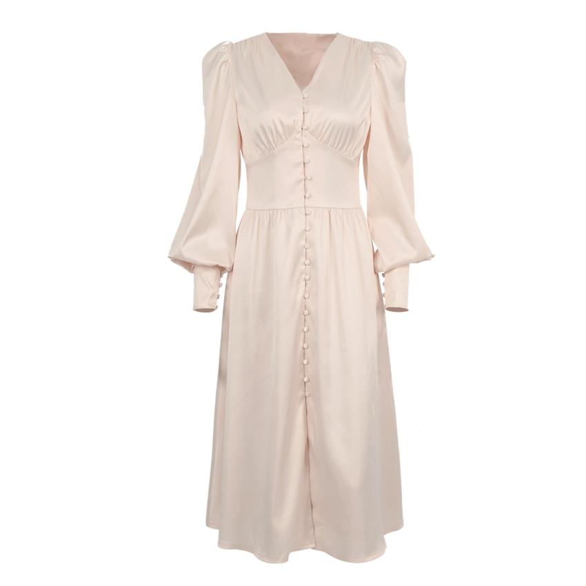 Women's Satin Puff Sleeve Dress Women's Satin Puff Sleeve Dress