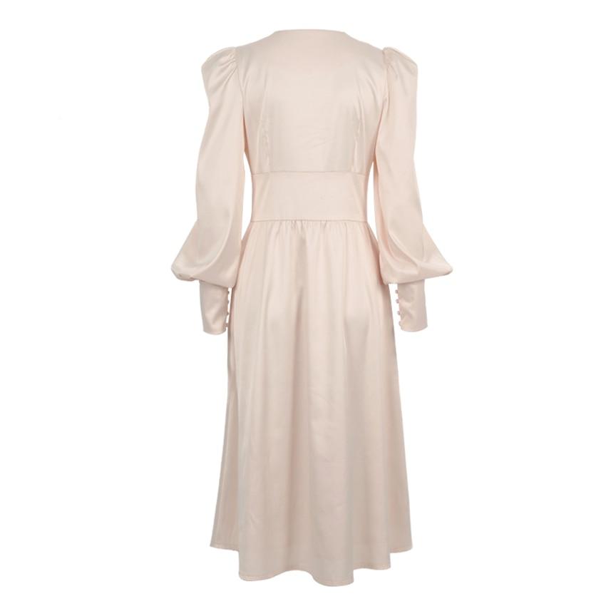 Women's Satin Puff Sleeve Dress Women's Satin Puff Sleeve Dress
