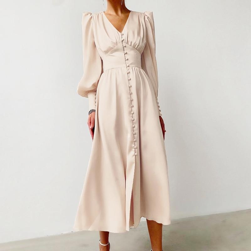 Women's Satin Puff Sleeve Dress Women's Satin Puff Sleeve Dress