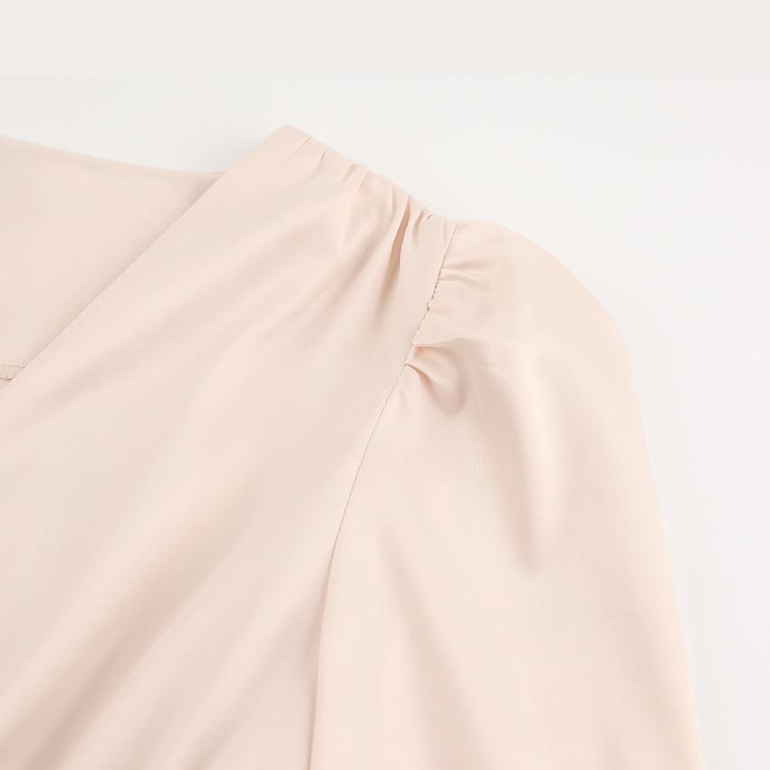 Women's Satin Puff Sleeve Dress Women's Satin Puff Sleeve Dress